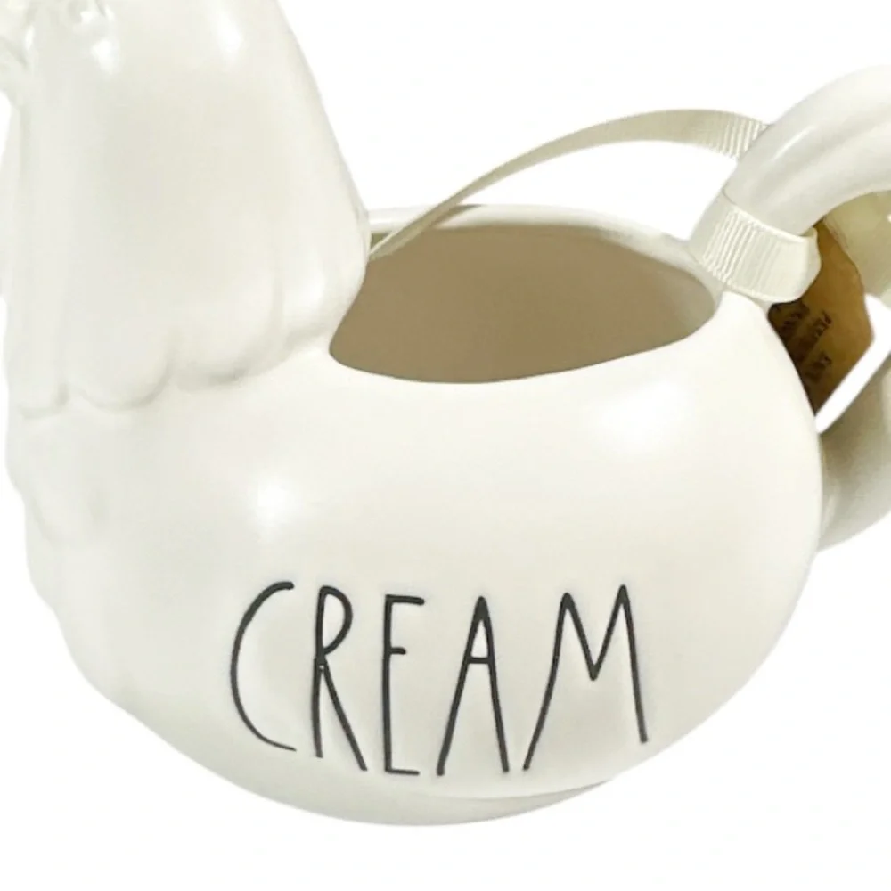 NEW Rae Dunn CREAM White Rooster Creamer with Handle